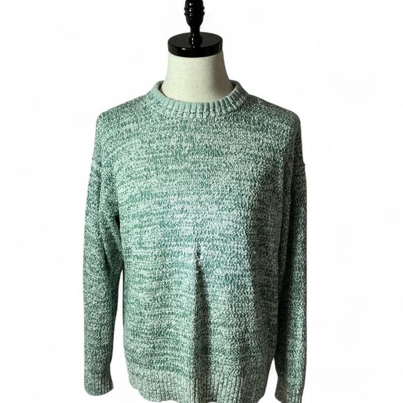 BDG Urban Outfitters Knit Crew Neck Sweater - White & Green - Medium - Picture 1 of 4